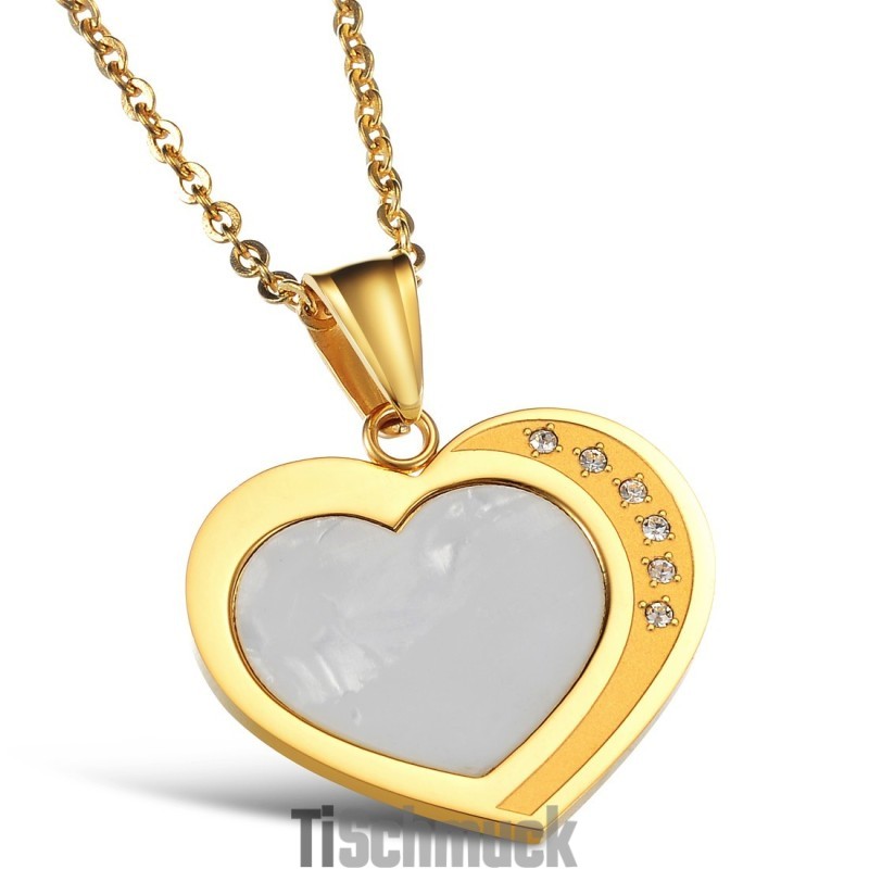 Um Eine Lange Geschichte Zu Haben: Weibliche Sweetheart Shell Titan Halskette