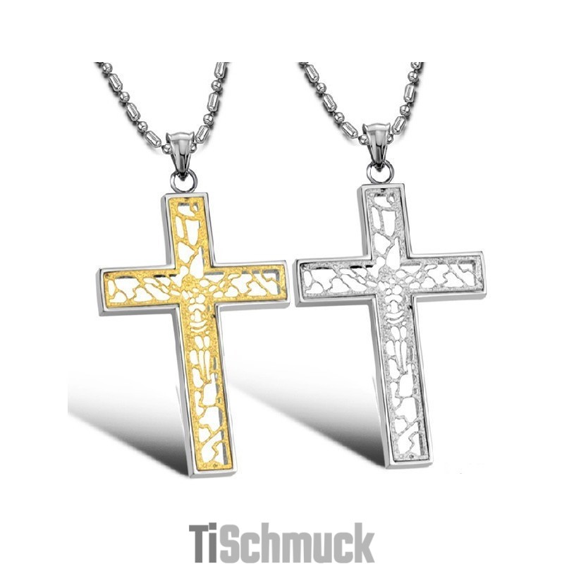 Die Königin Der Qualität: Titan-Halskette Mit Kreuz Für Männer