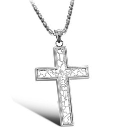 Die Königin Der Qualität: Titan-Halskette Mit Kreuz Für Männer