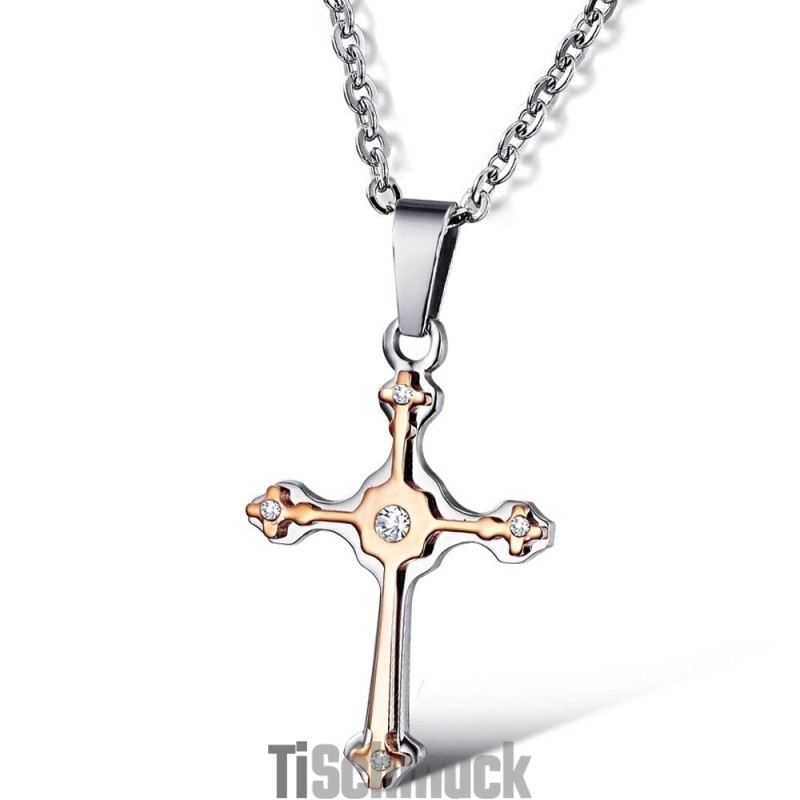 Titan-Halskette Mit Weiblichem Kreuz Des Königs Der Quantität Titan-Halskette Mit Weiblichem Kreuz Des Königs Der Quantität
