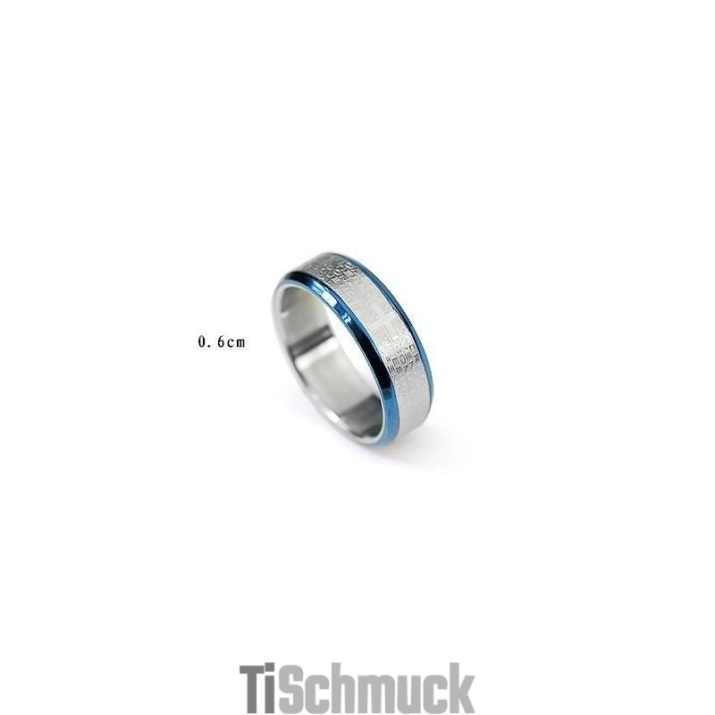 Bibelkreuz-Ringanhänger Und Titanhalskette Bibelkreuz-Ringanhänger Und Titanhalskette