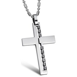 Qualität Und Quantität Gesicherte Männliche Kreuz-Titan-Halskette