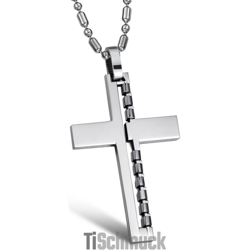 Qualität Und Quantität Gesicherte Männliche Kreuz-Titan-Halskette Qualität Und Quantität Gesicherte Männliche Kreuz-Titan-Halskette
