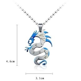 Mode Reinem Titan Herren Anhänger Und Halskette Drachen