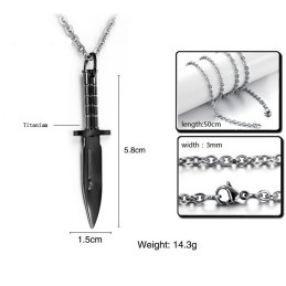 Einfach Zu Verwendende Dolch-Titan-Halskette