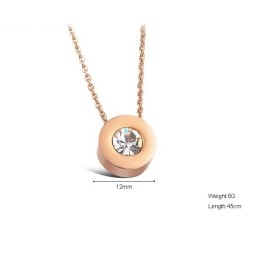 Stabile Qualität Weibliche Titan Halskette Mit Strass