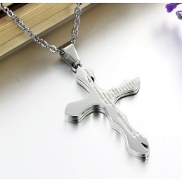 Einfach Zu Verwendende Kreuz-Titan-Halskette