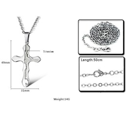 Einfach Zu Verwendende Kreuz-Titan-Halskette