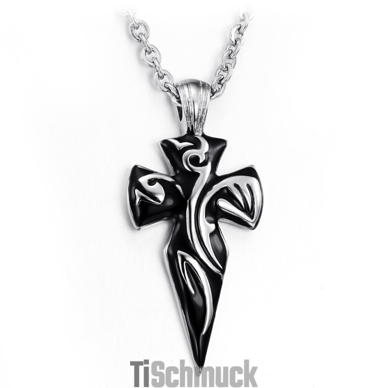 Hochwertige Kreuz-Titan-Halskette