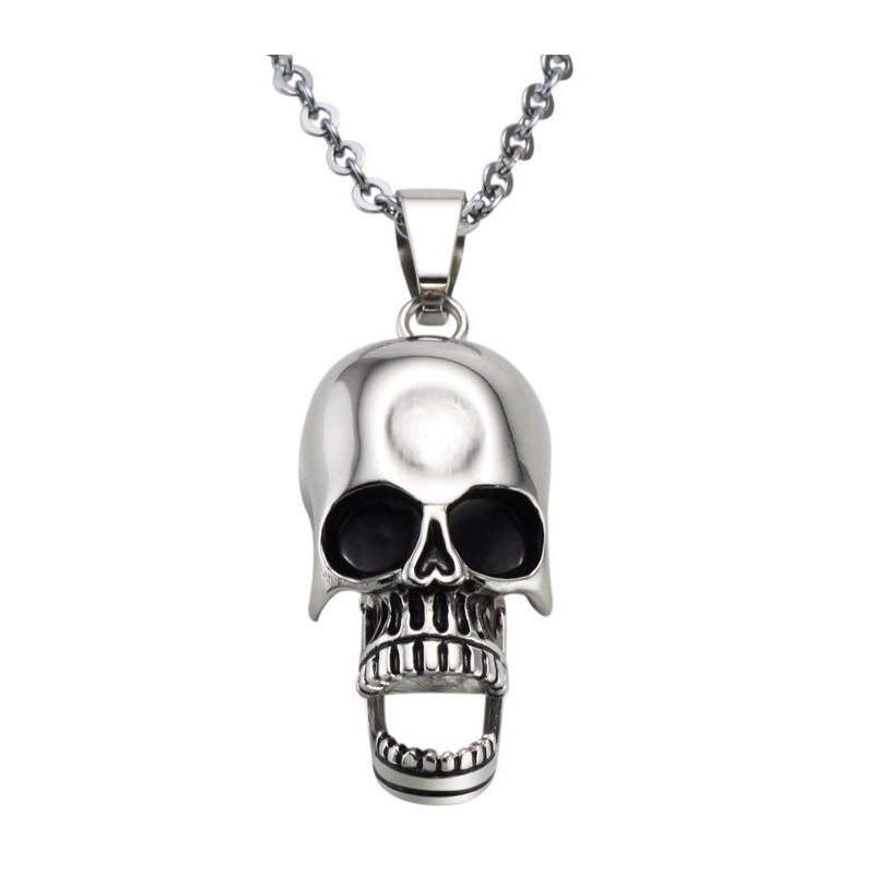Stabile Qualität Totenkopf Titan Halskette