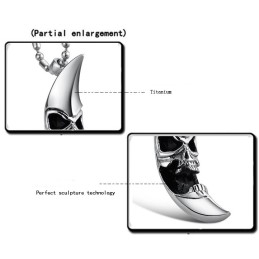 Hochwertige Titan-Halskette In Mondform Für Männer