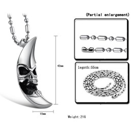 Hochwertige Titan-Halskette In Mondform Für Männer
