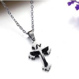 Stabile Qualität Männliche Kreuz Titan Halskette