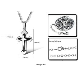 Stabile Qualität Männliche Kreuz Titan Halskette