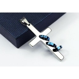 Coole Mode Ringe Herren Titan Kreuz Anhänger Und Halskette
