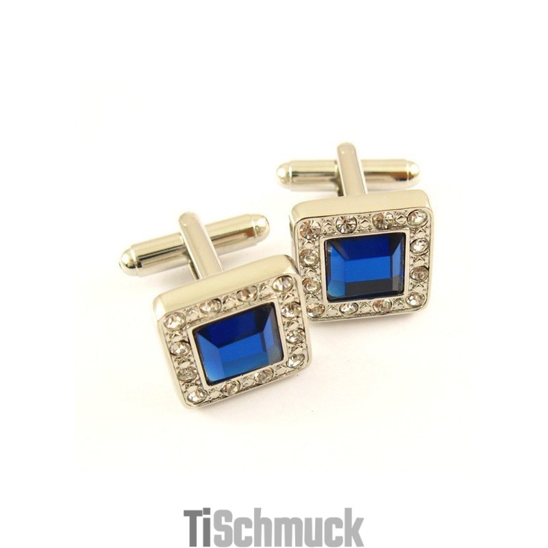 Quadratische Manschettenknöpfe Aus Titan Mit Diamanten Quadratische Manschettenknöpfe Aus Titan Mit Diamanten