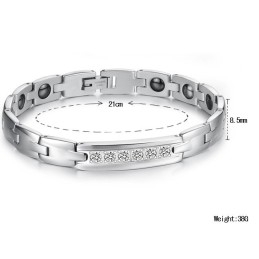 Zuverlässige Qualität Gesundheit Titan Lodestone Armband Für Liebhaber Mit Strass