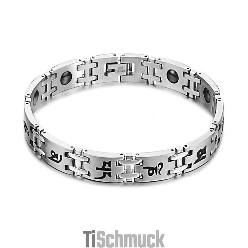 Stabiles Qualitäts-Magnetsteinarmband Aus Titan Für Männer Stabiles Qualitäts-Magnetsteinarmband Aus Titan Für Männer