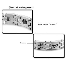 Stabiles Qualitäts-Magnetsteinarmband Aus Titan Für Männer