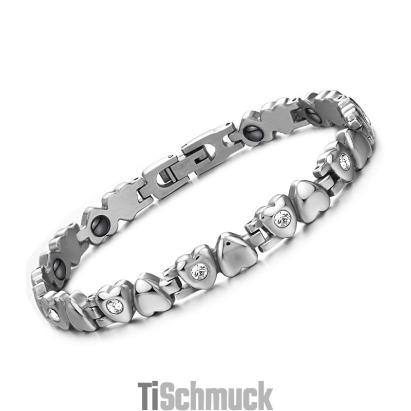 Hochwertiges Weibliches Sweetheart-Titanarmband Mit Strass Hochwertiges Weibliches Sweetheart-Titanarmband Mit Strass