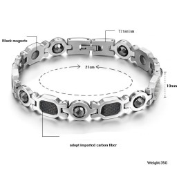 Stabiles Qualitäts-Titan-Magnetstein-Armband Für Die Männliche Gesundheit