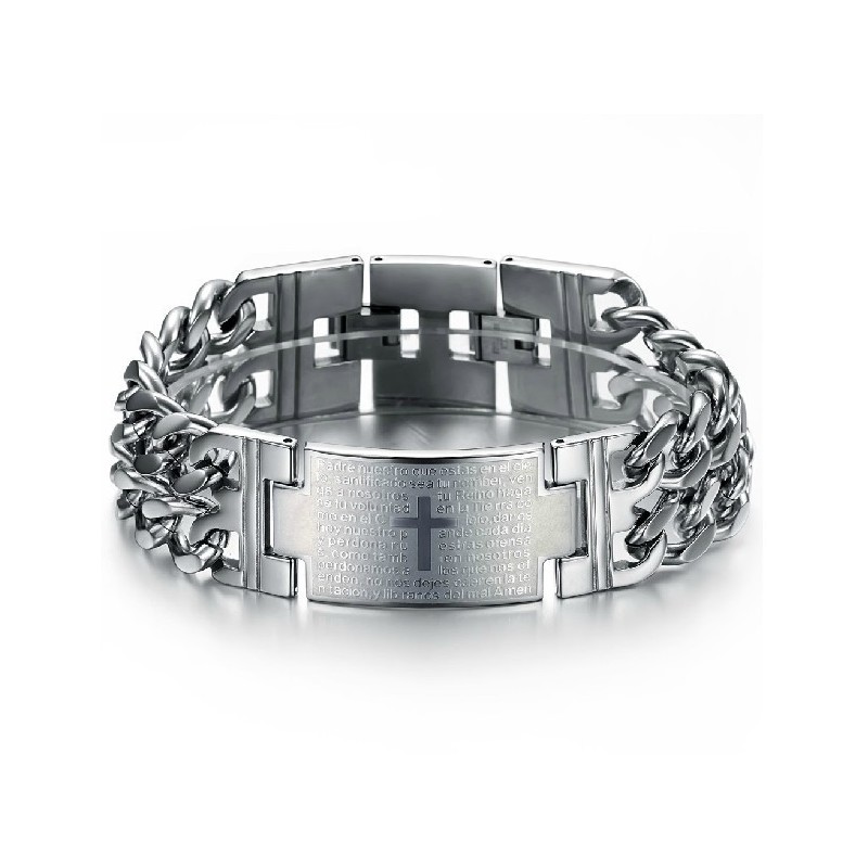 Einfach Zu Verwendendes Titan-Armband Mit Kreuz Für Männer