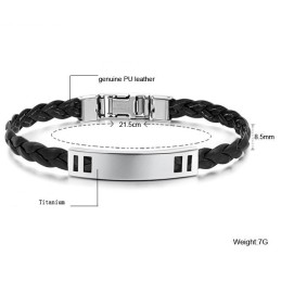 Einfach Zu Verwendender Damen-Armreif Aus Titanleder