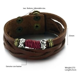 Bekannt Für Seinen Hochwertigen Titan-Lederarmreif