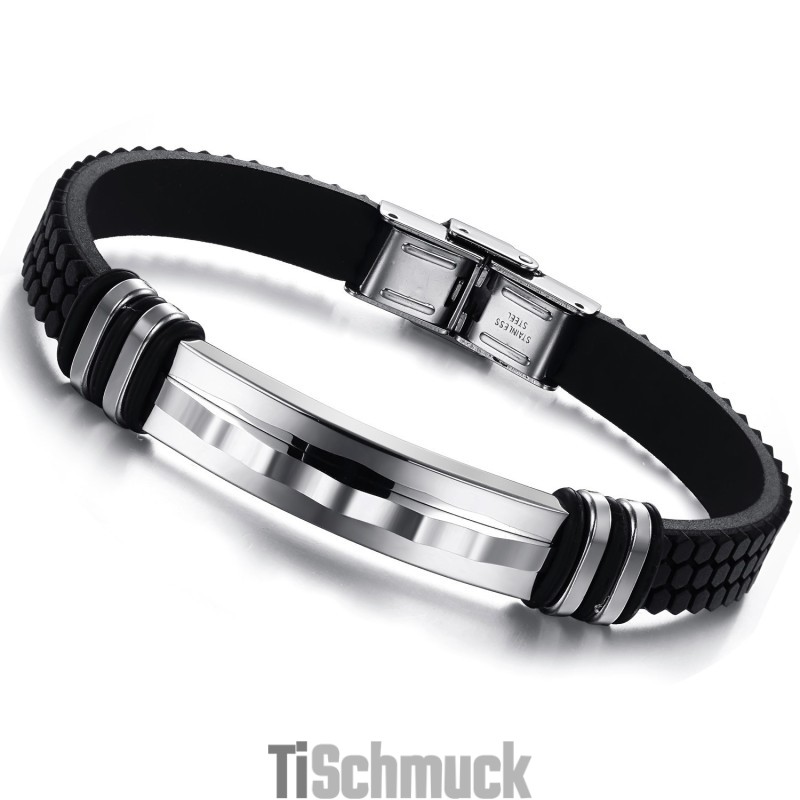 Prägnanter Titan-Silikon-Armreif Von Hervorragender Qualität