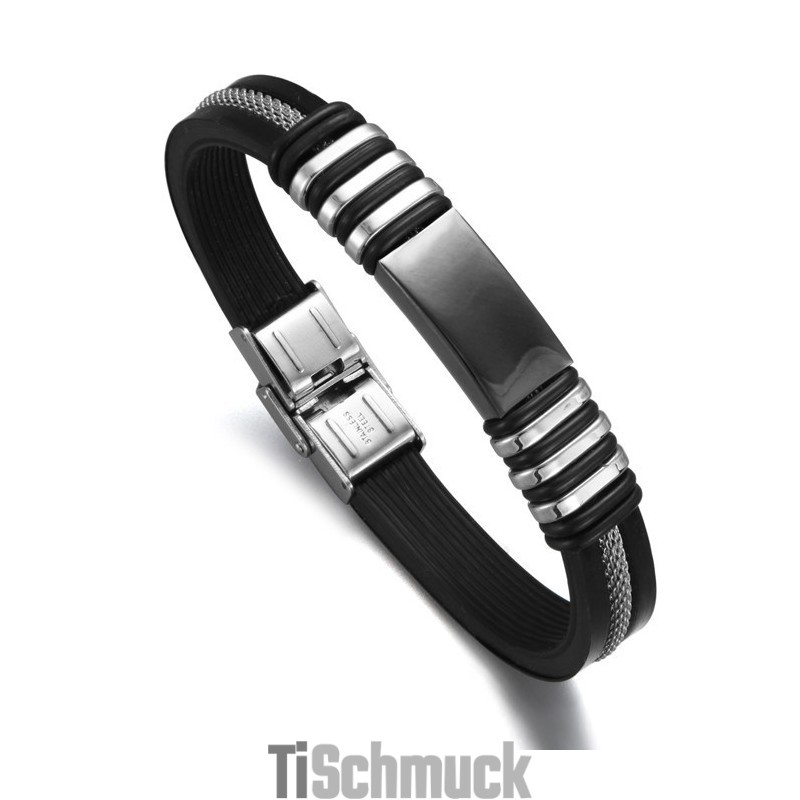 Hochwertiger Männlicher Titan-Silikon-Armreif