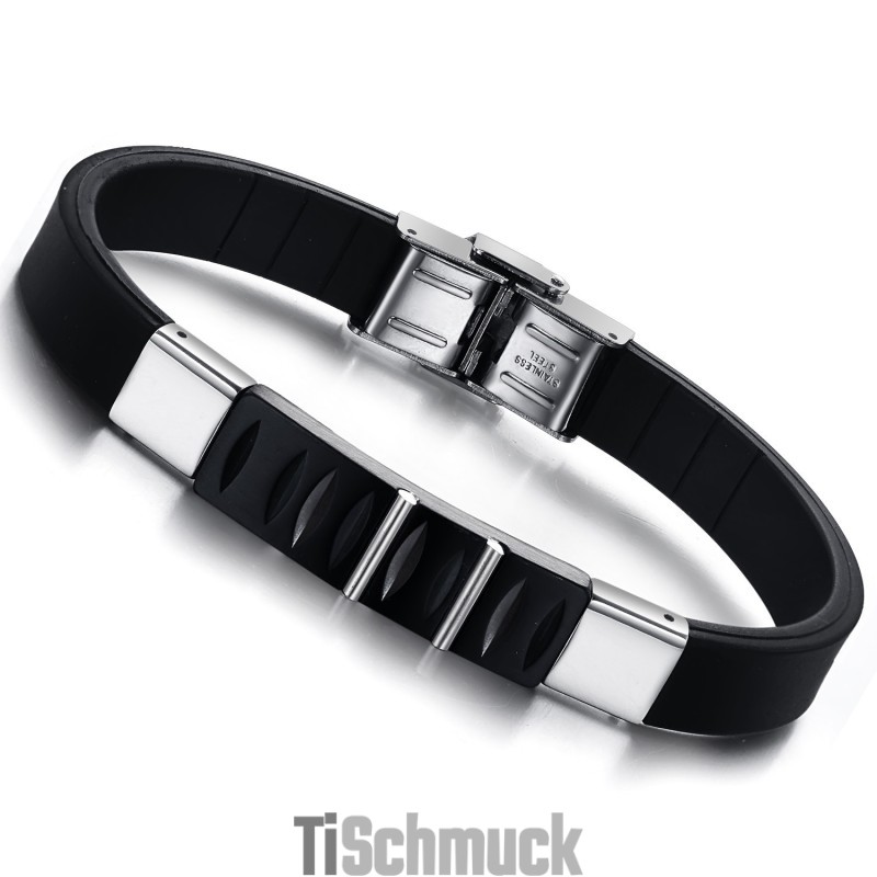 Bekannt Für Seinen Hochwertigen Titan-Silikon-Armreif Bekannt Für Seinen Hochwertigen Titan-Silikon-Armreif