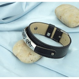 Große Auswahl An Schwarzen Titan-Lederarmreifen