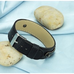 Große Auswahl An Schwarzen Titan-Lederarmreifen