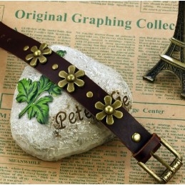 Hochwertiger Retro Titan Leder Armreif