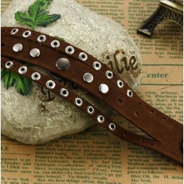 Hervorragende Qualität Männlich Retro Titan Leder Armreif