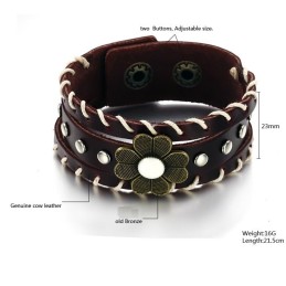 Der King Of Quantity Unisex Titan-Lederarmreif