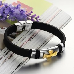 Bekannt Für Seinen Hochwertigen Titan-Silikon-Armreif Für Männer