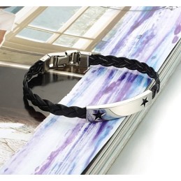 Zuverlässiger Ruf Weiblicher Sternförmiger Titan-Lederarmreif