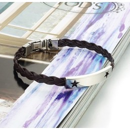 Zuverlässiger Ruf Weiblicher Sternförmiger Titan-Lederarmreif