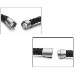 Große Auswahl An Schwarzen Titan-Lederarmreifen