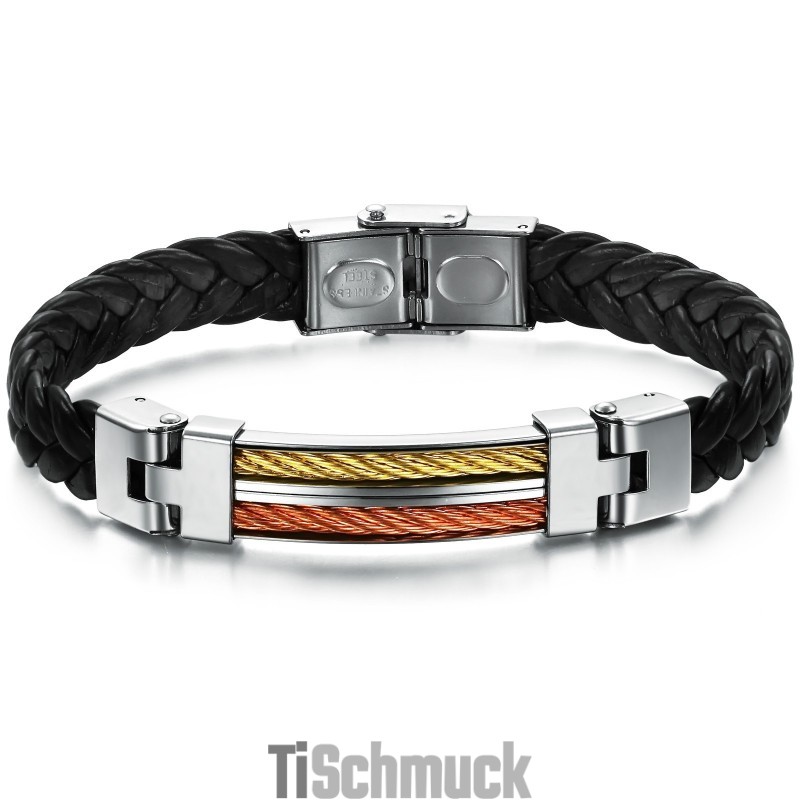 Titan-Lederarmreif Mit Garantierter Qualität Und Quantität Titan-Lederarmreif Mit Garantierter Qualität Und Quantität