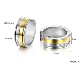 Einfach Zu Verwendende Titan-Ohrringe Mit Wandmuster