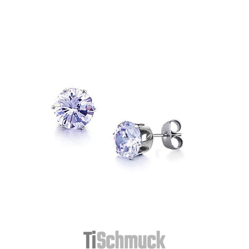 Hochwertige Titanohrringe Mit Diamant