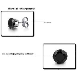 Hochwertige Männliche Schwarze Titanohrringe Mit Diamant