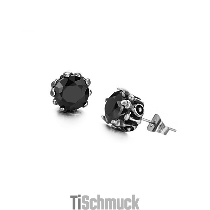 Zuverlässiger Ruf Schwarze Titan Ohrringe Mit Diamant