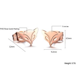 Hochwertige Titan-Ohrringe In Fuchsform Für Frauen