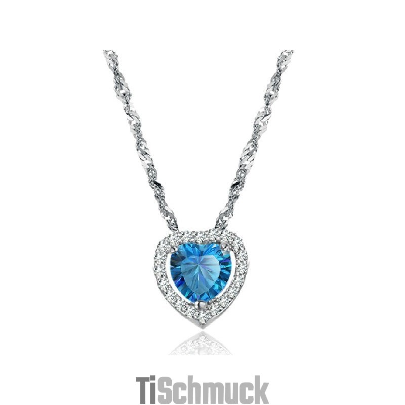 Hochwertige Weibliche Sweetheart Platinierte Titan Halskette Mit Strass Hochwertige Weibliche Sweetheart Platinierte Titan Halskette Mit Strass