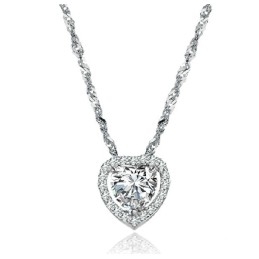 Zuverlässige Qualität Weibliche Sweetheart Platin Beschichtung Titan Halskette Mit Strass