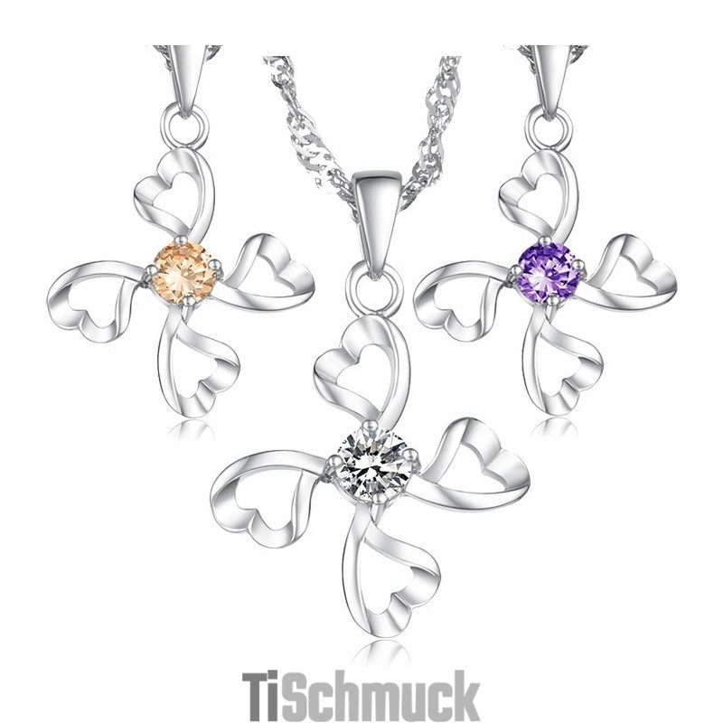 Hochwertige Weibliche Platin-Titan-Halskette Mit Diamant Hochwertige Weibliche Platin-Titan-Halskette Mit Diamant