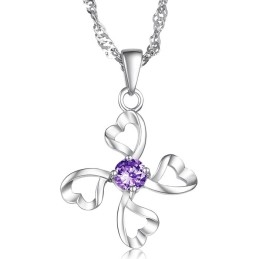 Hochwertige Weibliche Platin-Titan-Halskette Mit Diamant